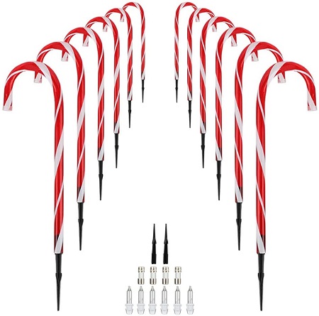 Candy Cane Pathway Markers