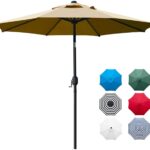 Sunnyglade 9' Patio Umbrella Outdoor Table Umbrella with 8 Sturdy Ribs