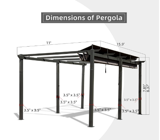 Dimensions of Pergola